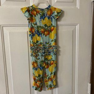 Lemons & Oranges Italian line Ruffle Cap Sleeve